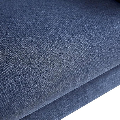 HUIMO Button-Tufted Accent Chairs Set of 2,Upholstered Reading Living Room Chair,Mid Century Modern Chair with Linen Fabric, Club Chair,Comfy Arm Chairs for Living Room,Bedroom,Dark Blue