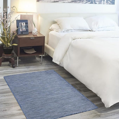 Nourison Positano Indoor/Outdoor Navy Blue 3' x 5' Area Rug, Easy Cleaning, Non Shedding, Bed Room, Living Room, Dining Room, Backyard, Deck, Patio (3x5)