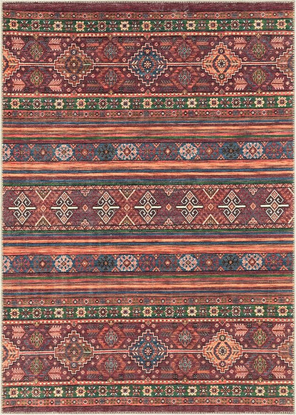 Keen Home Design 3x5 Rug - Machine Washable Entry Rug with Non-Slip Backing, Ideal for Enteryway, Kitchen, Bathroom, Laundry Room - Vintage, Easy Clean, Durable, Low Pile Rug - (3' x 5')