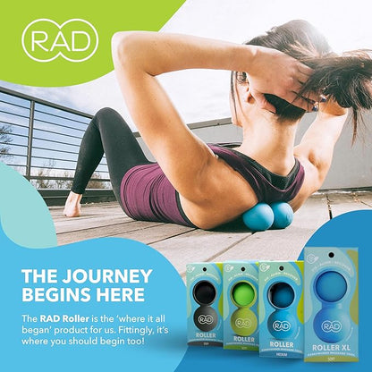 RAD XL Peanut Massage Ball – High Density Yoga Deep Tissue Roller Ball – Myofascial Release for Back, Neck, Feet, Psoas & Spine – Suboccipital & Thoracic Trigger Point Therapy