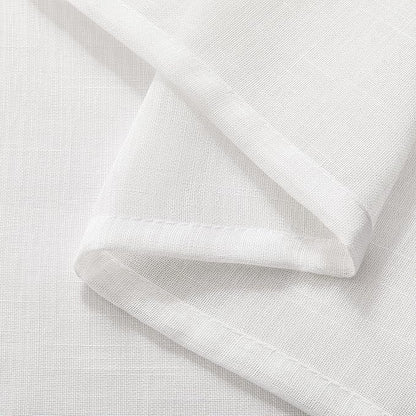 Joydeco Sheer Curtains 72 Inches Long, White Curtains for Living Room 2 Panels Set, Window Curtains Privacy Assured with Light Filtering(W52 x L72 Inch,Pure White)