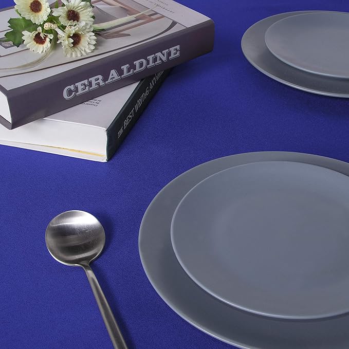 Sancua Rectangle Tablecloth - 90 x 132 Inch - Water Resistant Spill Proof Washable Polyester Table Cloth, Royal Blue