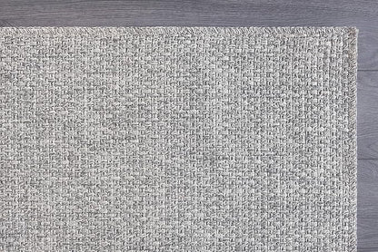 CAMILSON Easy Jute Rug 8x10, Indoor Outdoor Grey Color Area Rugs for Living Room Farmhouse Patio and Kitchen Rug, Solid Boho Woven Design, Easy-Cleaning, Washable Outside Carpet Alfombras (8 x 10)