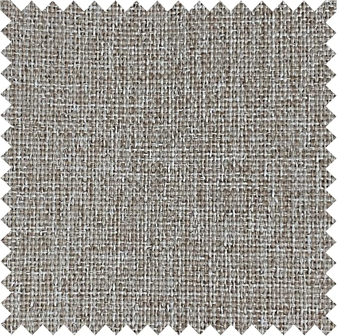 Macochico 120”Wx102”L 100% Blackout Linen Curtains Pinch Pleated Thermal Panels for Sliding Door Bedroom Living Room Farmhouse Shabby Chic Light Khaki Burlap Curtains with Tieback 1 Panel