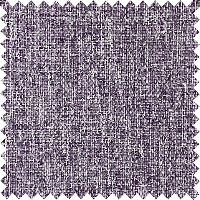 Macochico 100% Blackout Pinch Pleated Linen Curtains Thermal Window Treatments Sound Reducing Curtains for Bedroom Living Room Violet Farmhouse Burlap Drapes with Tieback 52”Wx63”L 1 Panel