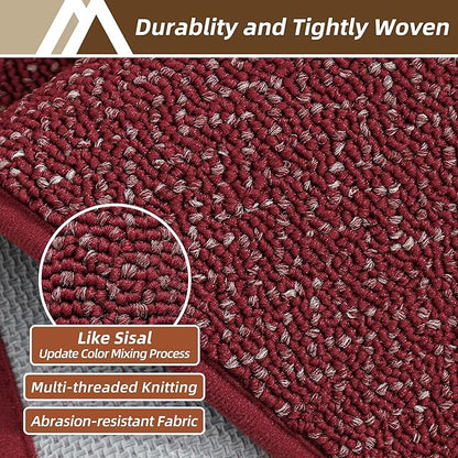 COSY HOMEER-Door-Mat 20" x 32" Non Slip Absorbent Entryway Rugs Dirt Trapper Doormats Washable Entrance Mats Low Pile Welcome Floor Mat for Front Back Door and Entry Mats,Red