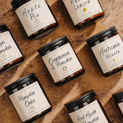 Auelife Fall Candle, Autumn Wreath Scented Soy Candles for Home, Aromatherapy Candle Gift Set for Women & Men, Cozy Fall Décor, 7oz – Perfect for Autumn Relaxation and Home Ambiance