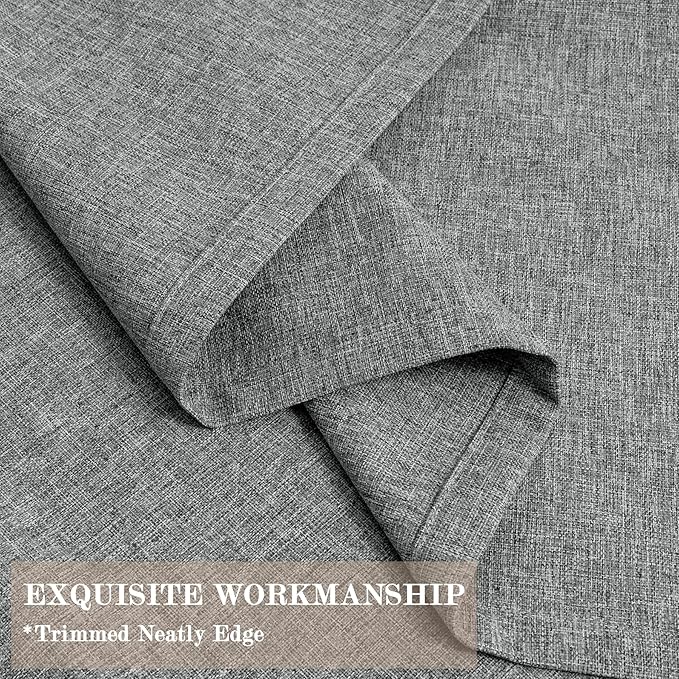 120" Wx102 L Linen Room Divider Drapes for Doorway/Glass Window/Sliding Door/Patio, Extra Wide Pinch Pleated Full Blackout Curtains for Girls Boys Teen Kids Room, 1 Panel, Mid Grey
