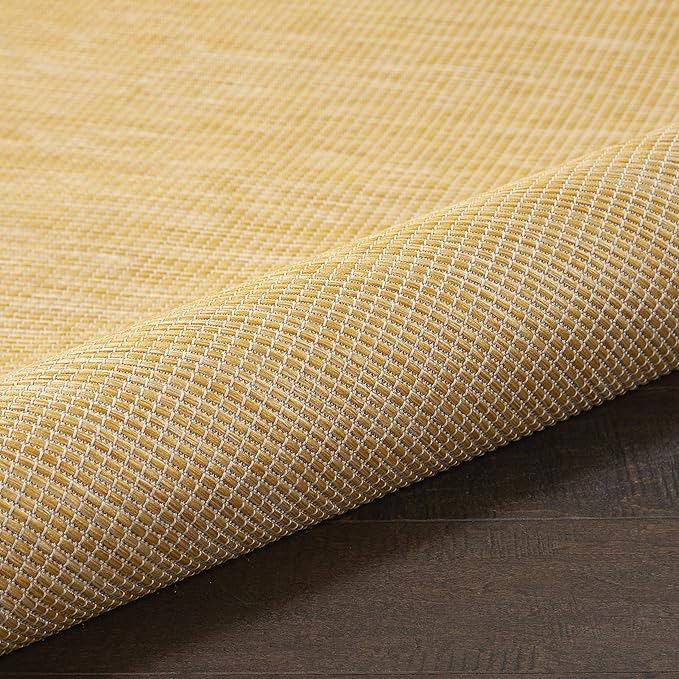 Nourison Positano Indoor/Outdoor Yellow 2'2" x 12' Area Rug, Easy Cleaning, Non Shedding, Bed Room, Living Room, Dining Room, Backyard, Deck, Patio (2x12)