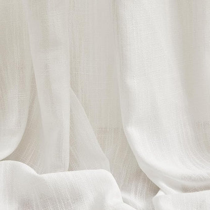 MYSKY HOME Extra Long Curtains for Living Room, Soft Cotton Fabric Boho Window Curtain Drapes Light Filtering Semi Sheer Backdrop Panels, 50 x 108 Inches, Natural, 2 Pieces