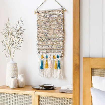 Mark&Day Wall Art, Klaus Bohemian/Global Tan Macrame Wall Hangings for Living Room, Bedroom, Office or Kitchen (22"H x 14"W)