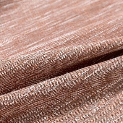 MYSKY HOME Living Room Curtains for Windows, Linen Look Texture Semi Sheers Boho Drapes Extra Long Floor Length Curtain Panels Soft Cotton Fabric, 50 x 108 Inch, Brick Red, 2 PCs