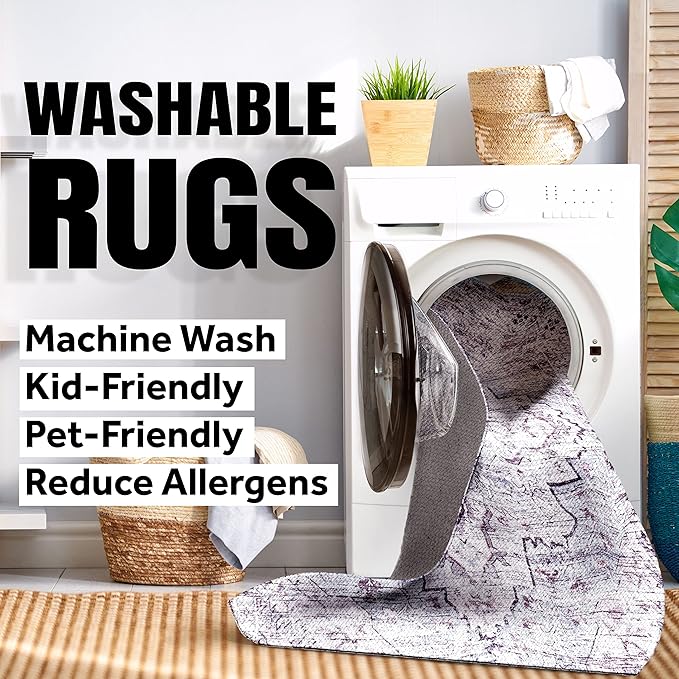 JONATHAN Y Machine-Washable Gray/Ivory/Yellow Indoor Area Rug, 4x6, Minha Rainbow Dots, Kids & Novelty, Casual, Classic, Bedroom, Kitchen, Living Room, Easy-Cleaning, Non-Shedding (KDW102A-4)