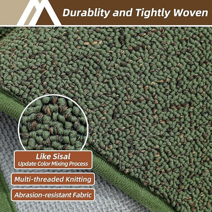 COSY HOMEER-Door-Mat 20" x 32" Non Slip Absorbent Entryway Rugs Dirt Trapper Doormats Washable Entrance Mats Low Pile Welcome Floor Mat for Front Back Door and Entry Mats,Green