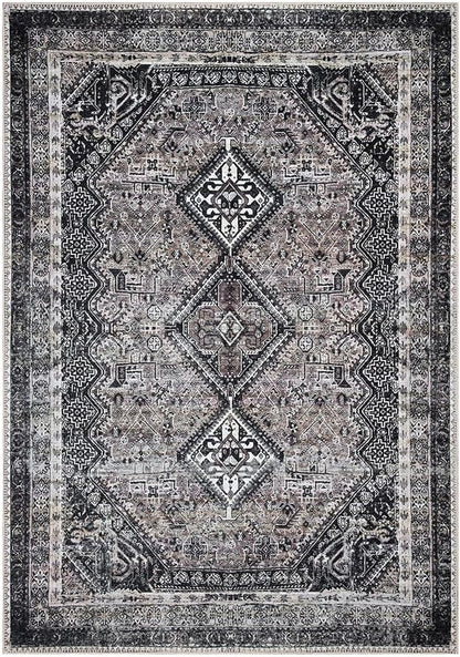 Keen Home Design 9x12 Rug - Machine Washable Area Rug with Non-Slip Backing, Ideal for Living Room, Dining Room, Bedroom - Vintage, Easy Clean, Durable, Low Pile Rug - (9' x 12')