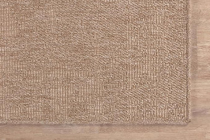 CAMILSON Easy Jute Round Rug 6ft Indoor Outdoor Natural Color Fiber Area Rugs for Living Room Patio and Kitchen Rug Solid Boho Woven Design Easy-Cleaning Washable Outside Carpet Alfombras (6 Round)