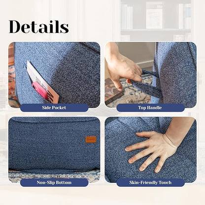 Bean Bag Chair with Filler, Bean Bag Sofa Chair with Tufted Soft Armrests Plush Lazy Sofa Comfy Chair,Large BeanBag Chair for Adults in Livingroom, Bedroom