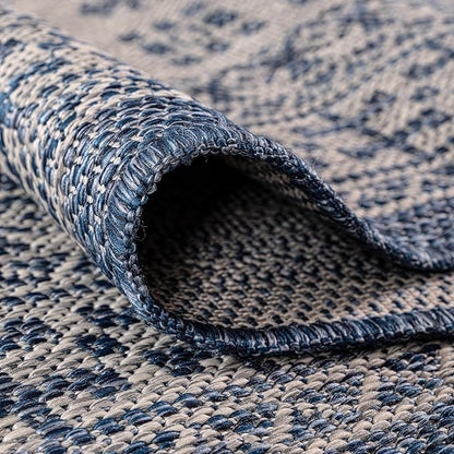 Keen Home Design Terrace Outdoor Runner Rug - 2x12 Washable Indoor/Outdoor Rug for Patio, Kitchen, Balcony, Beach, Garden, Deck and Porch, Size: 2'2"x11'10"