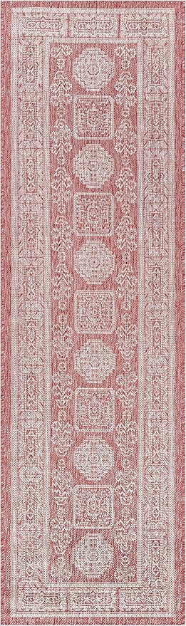 Keen Home Design Terrace Outdoor Runner Rug - 2x12 Washable Indoor/Outdoor Rug for Patio, Kitchen, Balcony, Beach, Garden, Deck and Porch, Size: 2'2"x11'10"