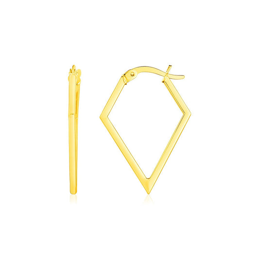 Créoles en or jaune 14 carats motif diamants
