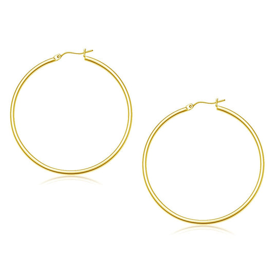 Créoles en or jaune 10 carats poli (45 mm)