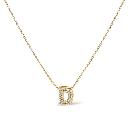 10K White Gold Diamond Accent "A" Initial Bubble Pendant Necklace