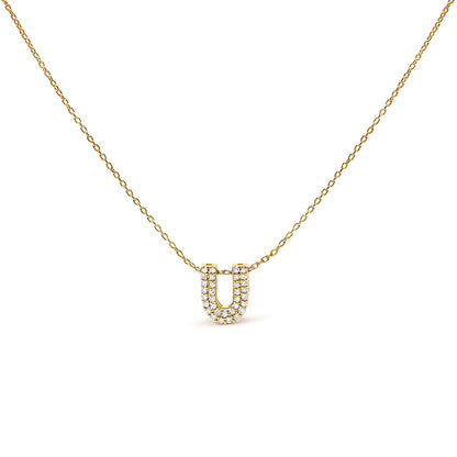 10K White Gold Diamond Accent "A" Initial Bubble Pendant Necklace
