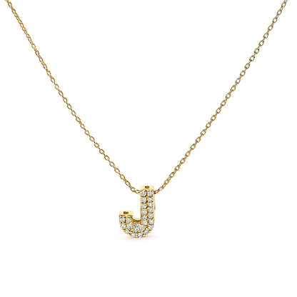 10K White Gold Diamond Accent "A" Initial Bubble Pendant Necklace