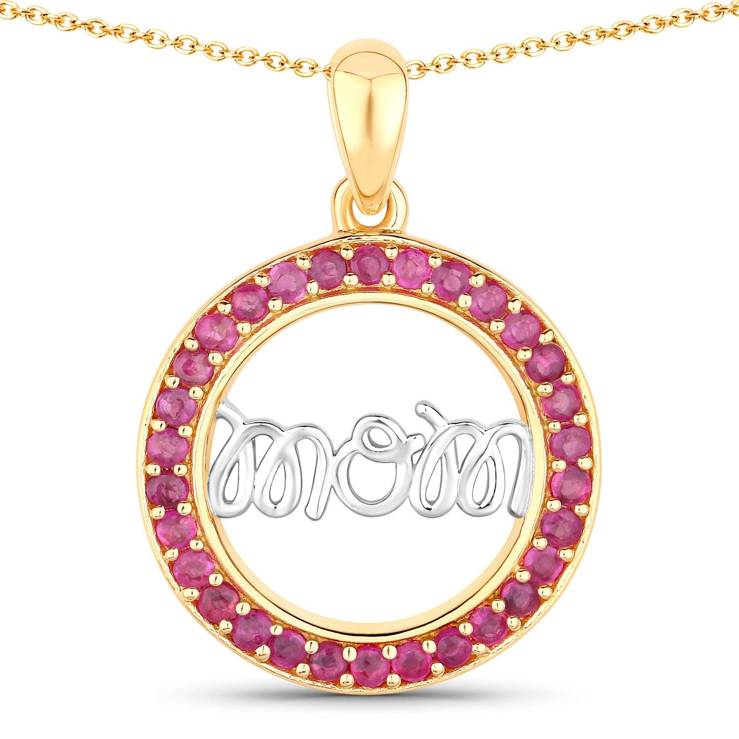 0.64 Carat Genuine Ruby .925 Sterling Silver Pendant
