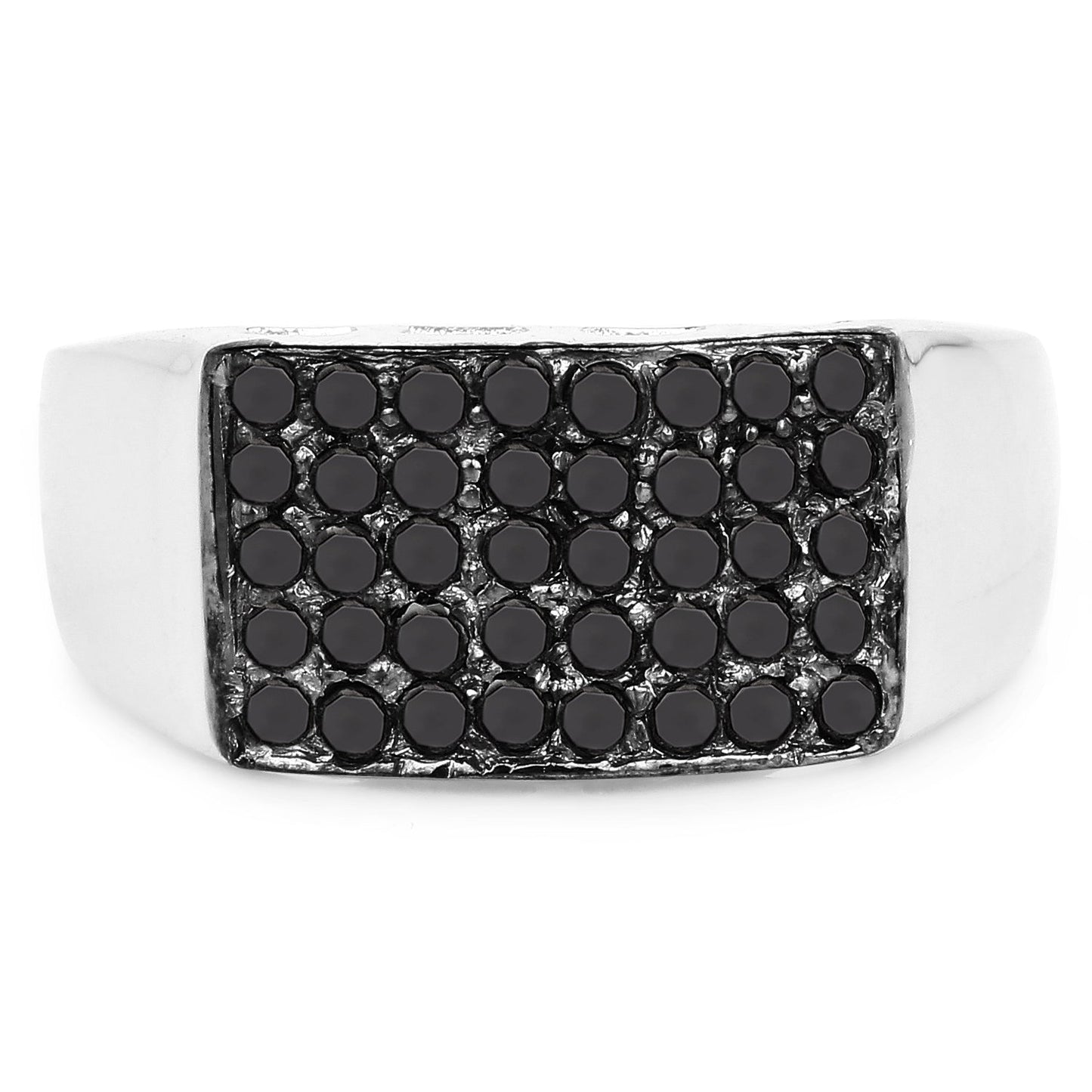 0.43 Carat Genuine Black Diamond .925 Sterling Silver Ring