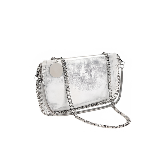 Bolsos de mujer, bolso de hombro vegano con cadena, bolso de cadena, bolso blando nuevo bolso de hombro con cadena