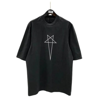 Men's Oversized Gothic Cotton T-Shirt - Summer Streetwear
