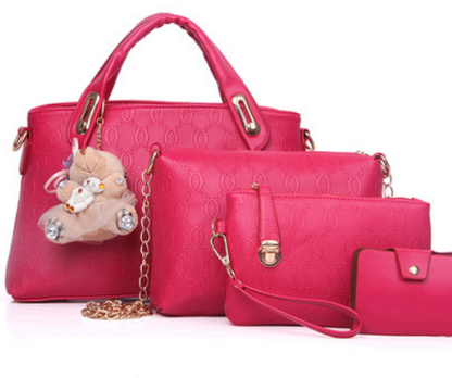 Bear Pendant Mother-Daughter Bag, Tote and Shoulder Bag