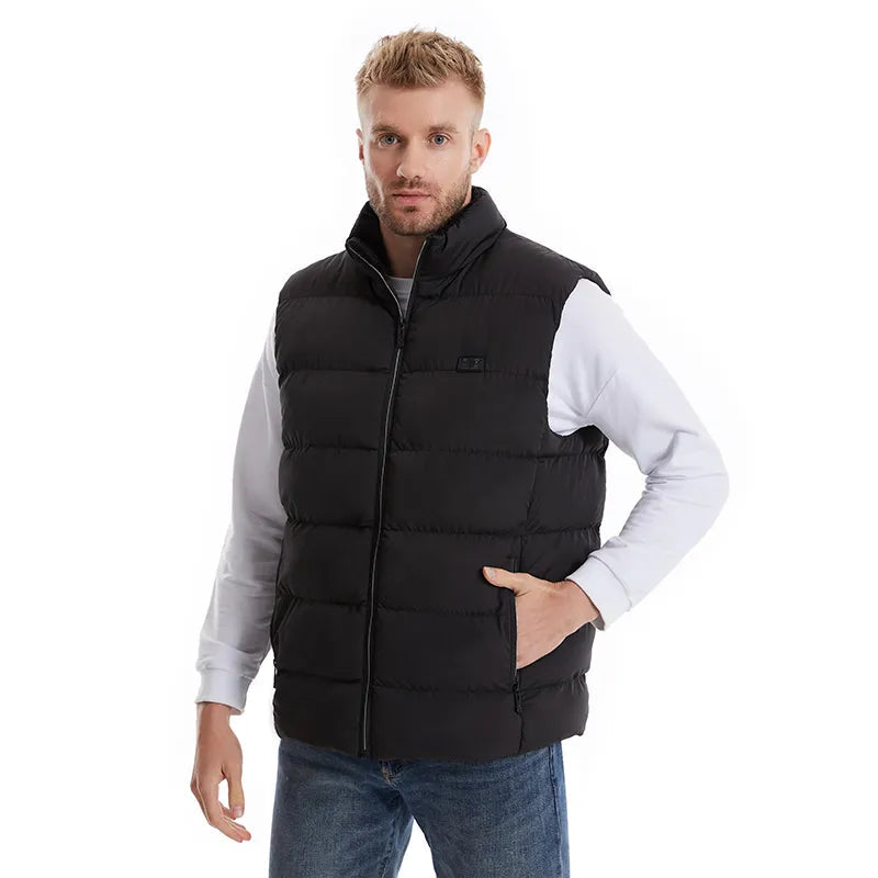 2026 Updated Version Two-touch 15Heat Zones LED Controller Heated Vest For Men & Women With Battery Pack