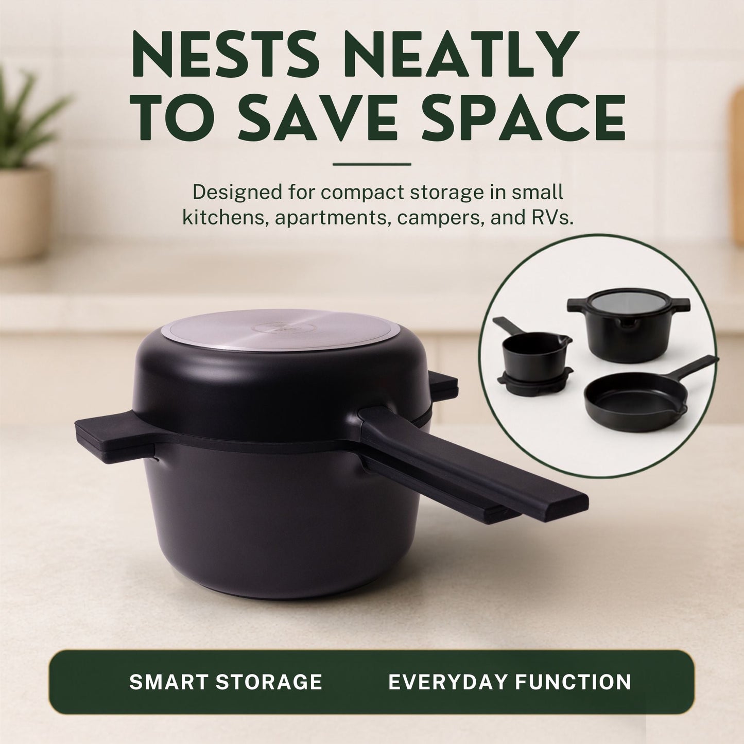 Nonstick Stackable Set, 5-Piece