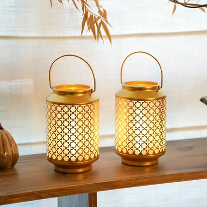 Metal Battery Operated Lamp 7.5'' High Cordless Decorative Lamp
