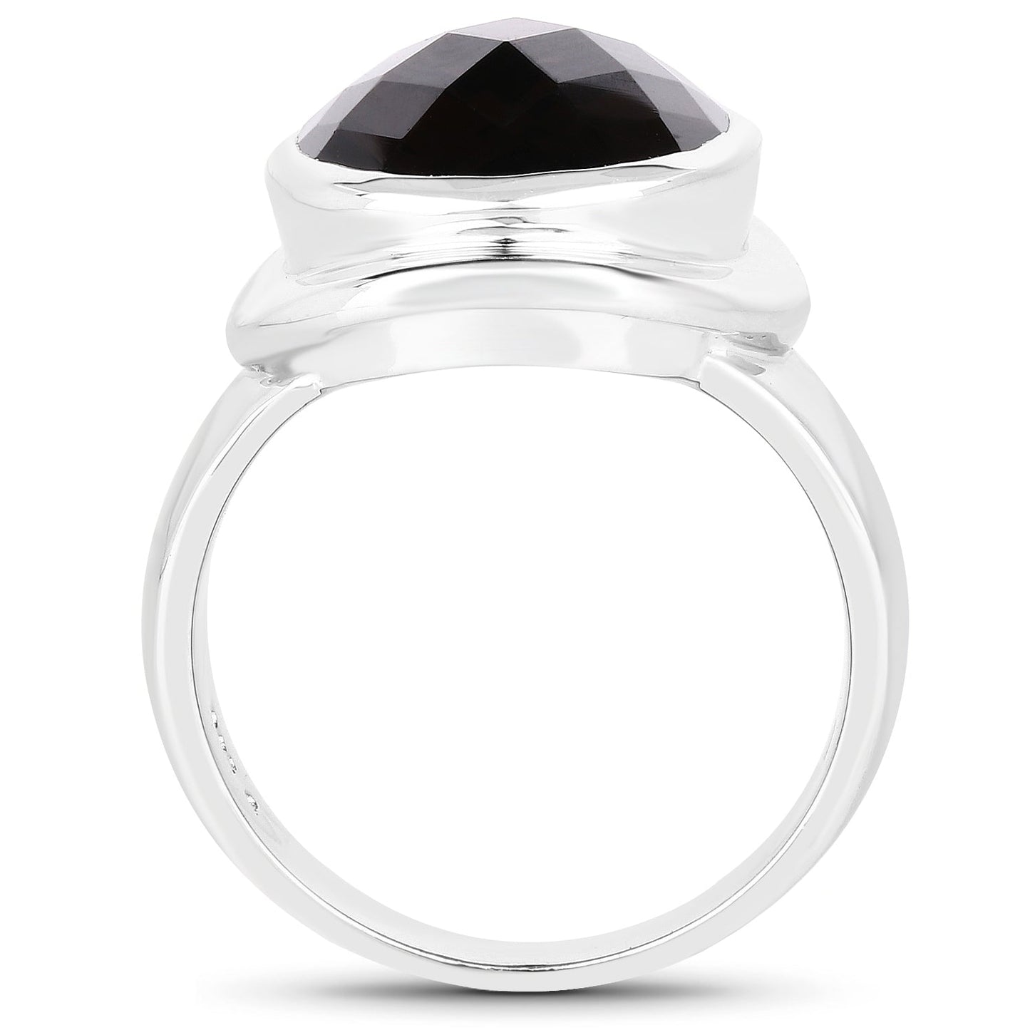 7.90 Carat Genuine Smoky Quartz .925 Sterling Silver Ring