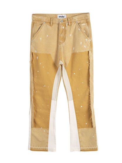 Men's Contrast Washed Bootcut Jeans