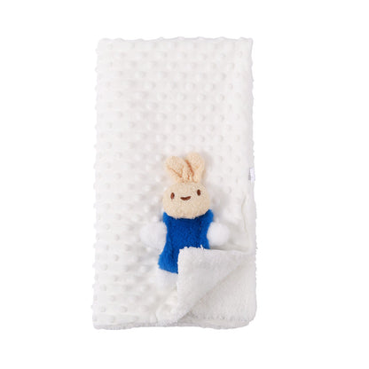 Soft Double-layered Thermal Blanket Textured Puffed Surface