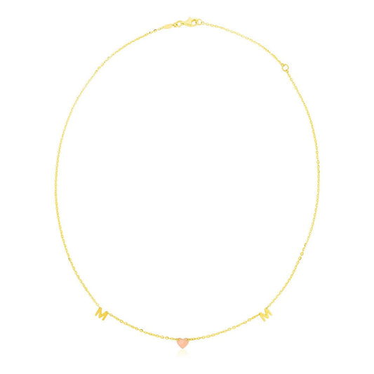 Collier Maman en Or Jaune et Rose 14 carats
