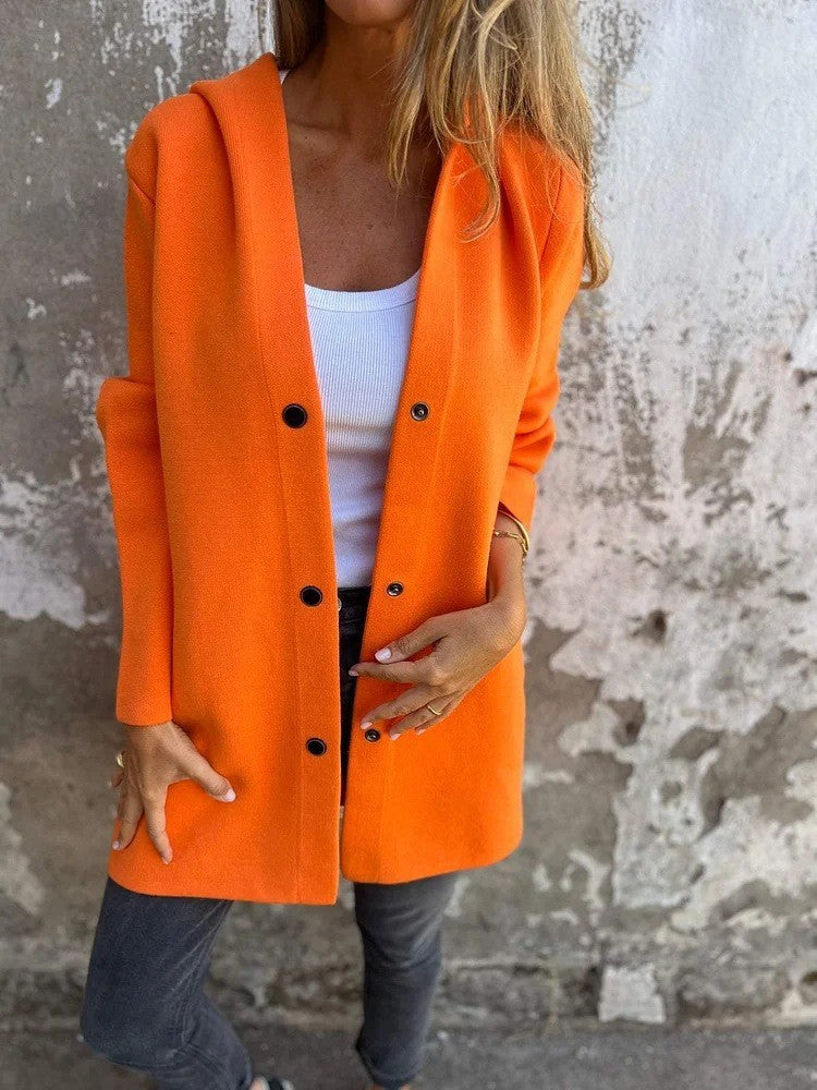 Cross-Border European And American 2026 Autumn And Winter New Fashion Long-Sleeve Solid Color Jacket For Women, Popular On Amazon And Aliexpress