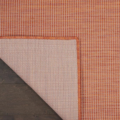 Nourison Positano Indoor/Outdoor Terracotta 9' x 12' Area Rug, Easy- Cleaning, Non Shedding, Bed Room, Living Room, Dining Room, Backyard, Deck, Patio (9x12)