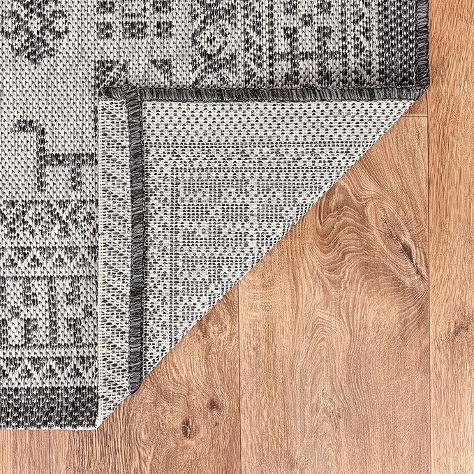 Keen Home Design Terrace Outdoor Area Rug - 5x8 Washable Indoor/Outdoor Rug for Patio, Kitchen, Balcony, Beach, Garden, Deck and Porch, Size: 5'3"x7'7"