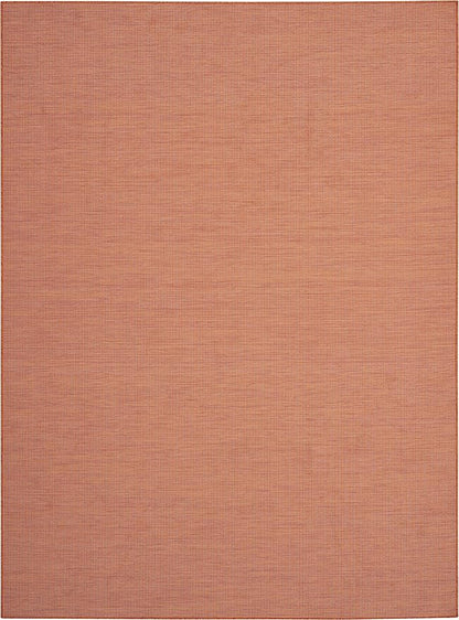 Nourison Positano Indoor/Outdoor Terracotta 9' x 12' Area Rug, Easy- Cleaning, Non Shedding, Bed Room, Living Room, Dining Room, Backyard, Deck, Patio (9x12)