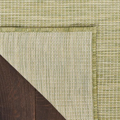 Nourison Home Positano Indoor/Outdoor Green 5' x 7' Area Rug, Easy Cleaning, Non Shedding, Bed Room, Living Room, Dining Room, Backyard, Deck, Patio (5x7)