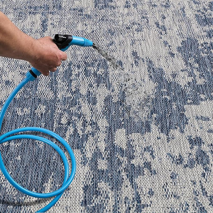Keen Home Design Terrace Outdoor Area Rug - 5x8 Washable Indoor/Outdoor Rug for Patio, Kitchen, Balcony, Beach, Garden, Deck and Porch, Size: 5'3"x7'7"