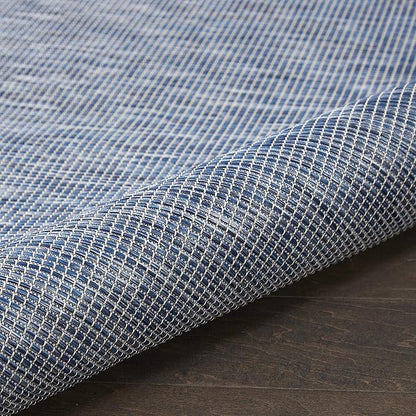 Nourison Positano Indoor-Outdoor Navy Blue 4' x 6' Area Rug, Easy Cleaning, Non Shedding, Bed Room, Living Room, Dining Room, Backyard, Deck, Patio (4x6)