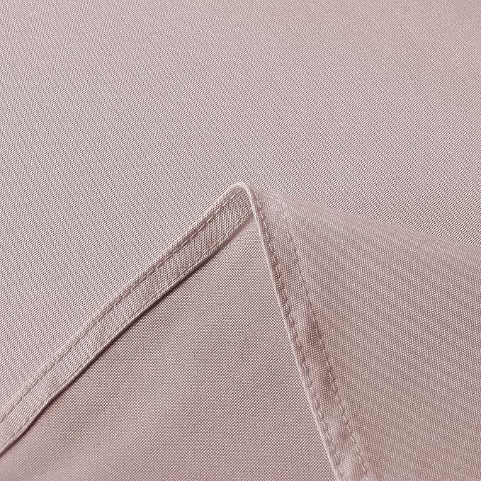sancua Rectangle Tablecloth - 70 x 90 Inch - Stain and Wrinkle Resistant Washable Polyester Table Cloth, Decorative Fabric Table Cover for Dining Tables, Buffet Parties and Camping, Blush