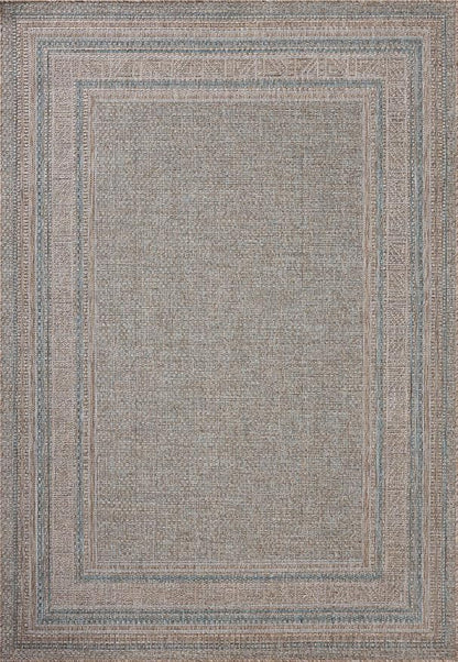 Loloi Amber Lewis Topanga Collection TOP-05 Natural/Teal 7'-10" x 10' Indoor/Outdoor Area Rug