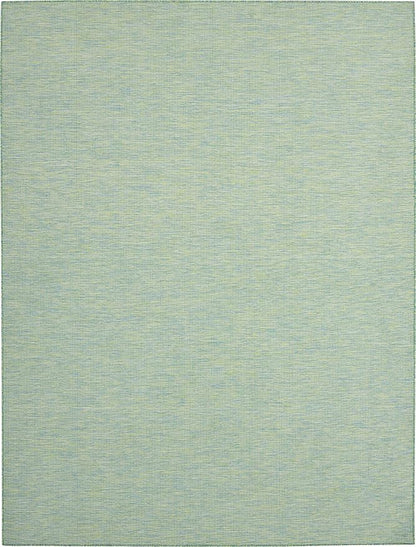 Nourison Positano Indoor/Outdoor Blue/Green 8' x 10' Area Rug, Easy Cleaning, Non Shedding, Bed Room, Living Room, Dining Room, Backyard, Deck, Patio (8x10)